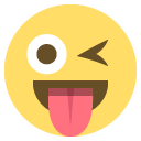 face with stuck-out tongue and winking eye